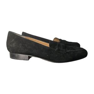Ralph Lauren Purple Label Black Suede Loafers